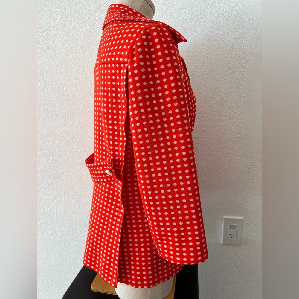 1970s Red Polka Dot Women's Blazer by Joseph Magnin - Picture 5 of 6